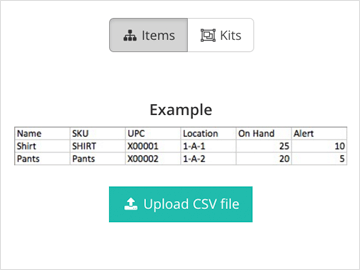 Catalog import with CSV