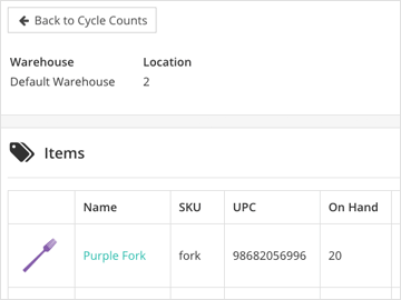 Inventory cycle counting