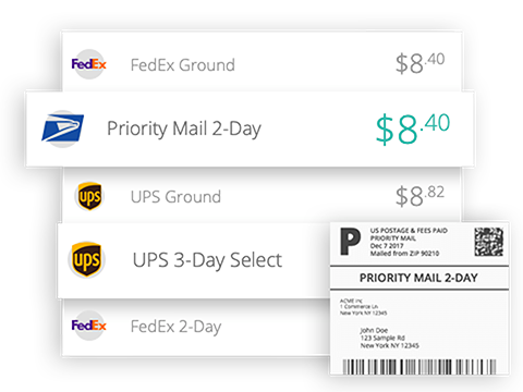 Real-time shipping rates
