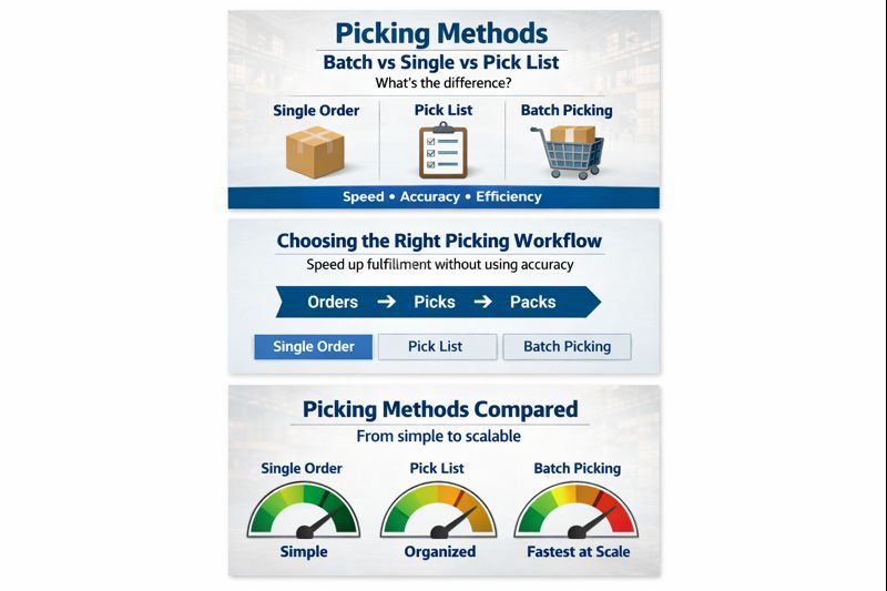 Batch Picking vs Single Order Picking vs Pick List: A Guide to Warehouse Efficiency